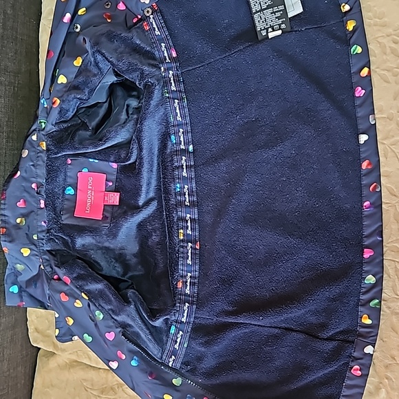 Navy London Fog girl raincoat - Picture 6 of 8